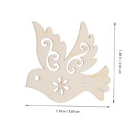 EPIGEIST 100pcs Wooden Peace Dove Ornaments Natural Unfinished Wood Bird Cutouts for DIY Crafts Hanging Pendants Safe Material Versatile Home Office Decor