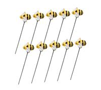 EPIGEIST 10Pcs Artificial Bee Garden Stakes Outdoor Ornaments for Patio Lawn Flower Pots Realistic Simulation Bees Decorative Stickers for Garden Park Courtyard and Convenient