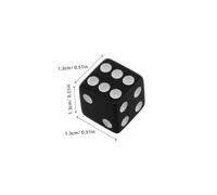 EPIGEIST 10pcs Black Acrylic Dice Valve Stem Caps for Car Bike Truck Tires Dustproof Covers Protecting Tire Valves Easy to Install Replacement Nozzle Caps with Unique Fun Design