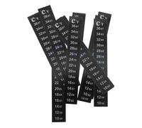 EPIGEIST 10pcs Black Pet Water Thermometer Strips for Fish Tanks and Terrariums, Quick Sensitivity Temperature Monitoring Stickers, Easy Installation Adhesive Strips for Brewing