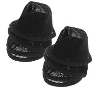 EPIGEIST 10pcs Black Stretchable Crochet Net Caps for Wigs Hair Weave Sleeve Unisex Hair Nets for Sleeping Weaving and Extensions Mesh Wrap Curly