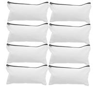 EPIGEIST 10pcs Blank Canvas Pencil Case Cosmetic Bag Capacity Stationery Bag for Travel Random Zipper Portable Pen Pouch for Everyday Use