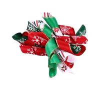 EPIGEIST 10Pcs Christmas Pet Hair Bows with Rubber Bands Festive Grooming Accessories for Dogs and Cats Xmas Cat Hair Bows for Holiday Celebration