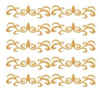 EPIGEIST 10Pcs Gold Floral Embroidered Applique Iron-On Patches for Clothing Repair and Crafting, Traditional Chinese Fabric Patch Set for Jeans, Dresses, and Handicraft Accessories