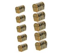EPIGEIST 10pcs Mini Pirate Treasure Chest Boxes Retro Vintage Craft Storage for Birthday Party Favors Keepsake Box Model