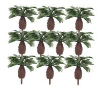EPIGEIST 10pcs Miniature Palm Tree Models Small Artificial Trees for Crafts and DIY Landscape Decoration Realistic Mini Plant Decor for Train Architectural Models Sand Table Scenery