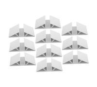 EPIGEIST 10pcs Pet Gates Accessories Pet Gate Barrier Support Legs Base Plastic Triangle Reinforcement Fitting Stabilizer Triangle Base Abs White