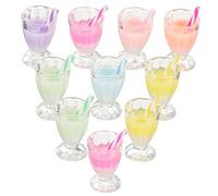 EPIGEIST 10pcs Resin Drinking Cup Charms for Jewelry Making DIY Pendant Craft Accessories with Hanging Loop Durable Resin Mini Charms for Necklaces Bracelets Earrings Keychains