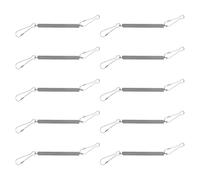 EPIGEIST 10pcs Stainless Steel Heavy-duty Spring Hooks Cage Fasteners for Small Animal Water Bottle Holders, Secure Lock Clips for Indoor Pets and Wire Enclosures