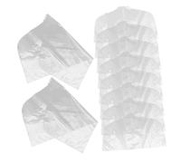 EPIGEIST 10pcs Transparent Garment Covers Dustproof Hanging Suit Bags for Clothing Storage and Protection Lightweight Fine Dry Cleaning Bags for Home Travel Dormitory Use