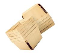 EPIGEIST 10pcs Wooden Fruit and Bread Baskets for Kitchen Storage Portable Natural Wood Sundries Organizer for Home Restaurant Garden Use