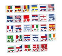 EPIGEIST 116Pcs Patriotic Face Flag Stickers for Adults Temporary Transfer Decals for Sports Events Festivals and Holidays Per Included