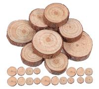 EPIGEIST 120Pcs Round Wooden Discs Thick Pine Wood Slices for Crafts DIY Painting Wedding Home Decor Natural Unfinished Circle Cutouts Smooth Surface