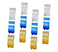 EPIGEIST 12Pcs Automatic Bird Cage Feeders Food-grade Parrot Water Dispenser with Transparent Blue Yellow for Safe Clean Drinking