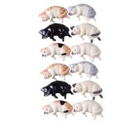 EPIGEIST 12pcs Cat Shaped Nail Pen Holder Resin Pen Storage Rack for Easy Organization and Display, Adorable Chic Design for Salon Supply and Nail Art Accessories