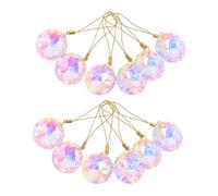 EPIGEIST 12pcs Crystal Sun Catcher Ornaments Flower Prism Pendants for Christmas Tree Wedding Party Car Decor Reusable Hanging Decorations