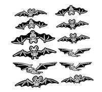EPIGEIST 12pcs Glow Dark Hanging Bat Decorations Dual Use Wall Stickers for Halloween Party Indoor Outdoor Ceiling Decor