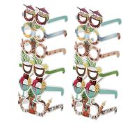 EPIGEIST 12pcs Hawaiian Party Glasses Fun Paper Eyeglasses for Beach Theme Parties Stylish Tropical Photo Props for Adults and Teens Easy to Wear and