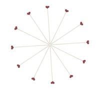EPIGEIST 12Pcs Heart Shaped Aroma Sticks Decorative Accessories for Home Diffuser for Essential Oil Bottles Create Relaxing Fragrances for Refreshing Room Air