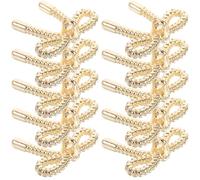 EPIGEIST 12pcs Light Gold 25mm Metal Bow Sewing Buttons for Sweaters and Coats, Decorative Crochet Bow Fasteners for DIY Knitting, Cardigans, and Clothing Craft Accessories