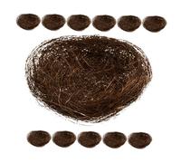 EPIGEIST 12pcs Miniature Artificial Bird Nests Brown Simulated Nest Ornaments for Garden Photography Easter Birdcage Decoration and Creative Cold Dish Garnish