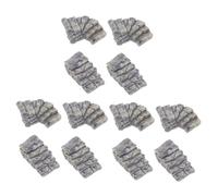 EPIGEIST 12pcs Miniature Resin Stone Steps Mini Garden Accessories for Dollhouse Micro Landscape Realistic Mini Step Statues for Craft Collectors and Creative Handicrafts
