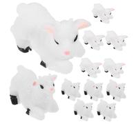 EPIGEIST 12pcs Resin Mini Sheep Figurines Cute Garden Animal Ornaments for Home Table Desktop Decor Resin Craft for Dollhouse Cake Decoration