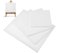 EPIGEIST 12pcs Small Square Cotton Canvas Boards for Artists Blank Painting Panels to Reinforced Structure for Oil and Painting Portable Practice Canvases and Decorating