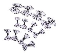 EPIGEIST 12pcs Soccer Hair Bow Clips Soft Ribbon Football Hair Accessories with Easy Secure Clip Sports Inspired Black White Barrettes for Independent Styling and Active Play