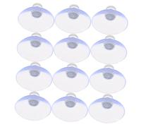 EPIGEIST 12pcs Strong Suction Cup Hooks with Screw Rods and Nuts Clear Thick PVC Anti-Slip Pads for Glass Window Bathroom Car Windshield Secure Hanging Smooth Surfaces