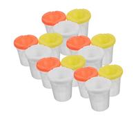 EPIGEIST 15pcs No Spill Paint Cups with Colored Lids Plastic Water Containers for Classroom Art Supplies Spill Paint Water Cups for DIY Craft Projects and Artist Studio Use