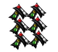 EPIGEIST 16pcs Giant Traffic Light Foil Balloons for Car Party Decorations Red Yellow Green Traffic Signal Balloons for Boys Birthday Race Car Themed Transportation Party Supplies