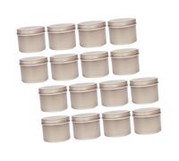 EPIGEIST 16Pcs Round Aluminum Cream Cans with Screw-top Lids Refillable Storage Containers for Balm Lotion DIY Candle Portable Travel Cosmetic Jars with Seal