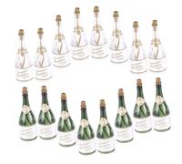 EPIGEIST 16pcs Wedding Bubble Bottles Set Sparkling Style Mini Empty Bottles Bulk for Party Favors and Celebration Decorations