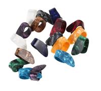 EPIGEIST 18Pcs Adjustable Thumb Picks Set for Bass Guitar Medium Finger Picks Resin Material Lightweight Electric Acoustic Guitar Accessories for Fingerstyle Playing