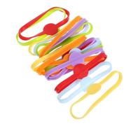EPIGEIST 18pcs Silicone Drink Markers Wine Glass Tags Reusable Stretchable Identifier Bands for Party Glasses Bottle Cup Identification in Colors