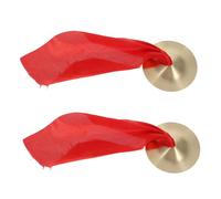 EPIGEIST 1pair Boys and Girls Musical Instrument Metal Finger Cymbals Small Percussion Instruments for Learning Performance