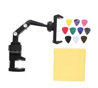 EPIGEIST 1Set Durable Clip Phone Shelf Holder for Musicians Stretchable Guitar Head Clip Versatile Mobile Stand for Music Scores Easy to Install Remove for Indoor Outdoor