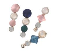 EPIGEIST 2 Pairs Women’s Geometric round Color Block Hair Clips Set, Small Decorative Barrettes for Daily, Party, and Wedding Hair Styling Accessories