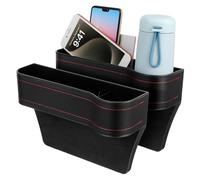 EPIGEIST 2 Pcs Car Seat Gap Filler Organizer Easy Install Crevice Storage Boxes Between Seats for Secure Car Interior Organization and Accessible Driver Passenger Use