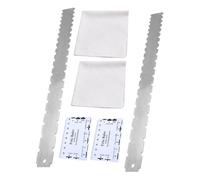EPIGEIST 2 Sets Guitar Luthier Tools Stainless Steel String Height Gauge and Notched Fret Ruler for Electric Guitar Fretboard Measurement and Neck Straightness Maintenance