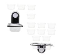 EPIGEIST 2 Sets Transparent Reptile Water Bowls with Suction Cup Escape-preventing Feeders for Geckos Lizards Turtles Spiders Practical Water Dispensers for Pet Shops and Homes