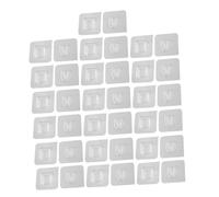 EPIGEIST 20 Sets Double-Sided Self-Adhesive Wall Hooks Plastic Storage Rack Mounts Removable Plate Buckle Design Transparent for Home Kitchen Bathroom Organizer