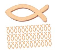 EPIGEIST 200pcs Mediterranean Style Fish Wood Cutouts for DIY Crafting Natural Wooden Fish Ornaments for Nautical Wall Decor for Ocean Theme Parties and Rustic Hanging Decorations