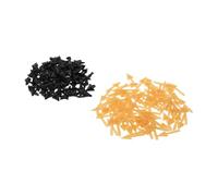 EPIGEIST 200Pcs Plastic Fake Chick and Bird Beak Inserts DIY Craft Accessories for Realistic Chicken Mouth Parts Black Flesh Color Animal Beak Supplies for Handmade Projects