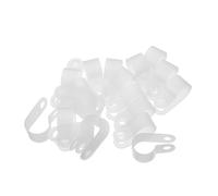 EPIGEIST 200pcs Rope Light Mounting Clips with Screws Plastic Cable Fasteners for Outdoor Cord Management Wire Shelf Clips for Patio String Lights and Electrical Cable Organization