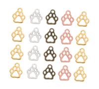 EPIGEIST 200pcs Vintage Zinc Alloy Dog Footprint Pendant Diy Pendant Charms for Bracelet Making Craft Accessories Paw Print Charm for Earrings Making Jewelry Parts