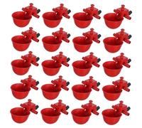 EPIGEIST 20PCS Adjustable Red Automatic Drinking Bowls for Poultry Chickens Pigeons Quails Water Drinkers for Home and Commercial Farming Random Color