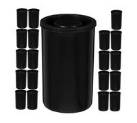 EPIGEIST 20pcs Black Lightproof Film Canisters with Lids Portable Small Storage Tubes for Camera Reel Protection Compatibility for Film Brands Reusable Organizer for Crafts and Beads