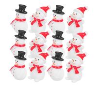 EPIGEIST 20pcs Christmas Resin Snowman Figurines with Top Hat Mini Xmas Micro Landscape Ornaments for Holiday Cake Toppers DIY Craft Decorations and Seasonal Gift Ideas